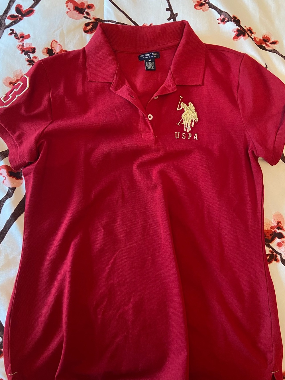 U.S. Polo Assn. Red Polo Shirt with Navy Label